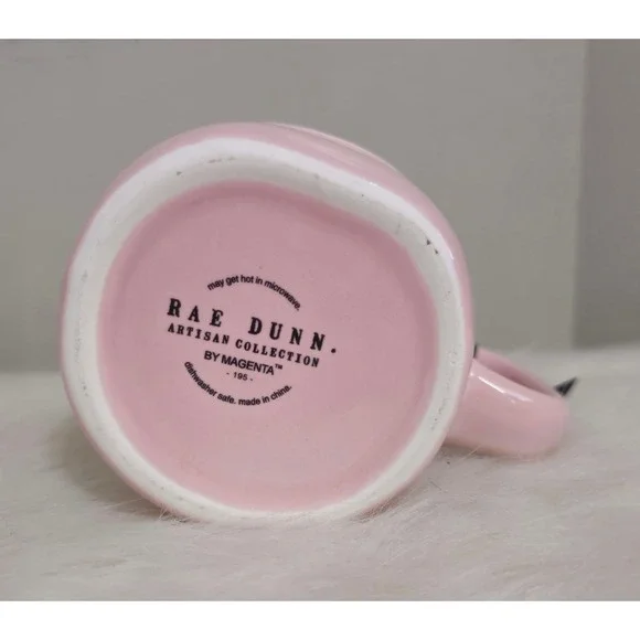 Rae Dunn Hey Boo Pink Halloween Skeleton Heart Coffee Mug Cup 2025 NWT - Picture 3 of 3